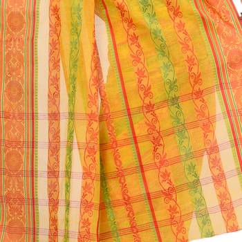 Yellow Hand Woven Cotton Saree Without Blouse 4