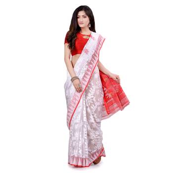 Multicolor Hand Woven Cotton Saree Without Blouse 1