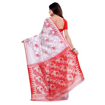 Multicolor Hand Woven Cotton Saree Without Blouse 2
