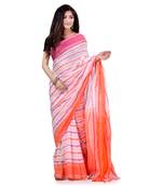 Multicolor hand woven cotton saree with blouse