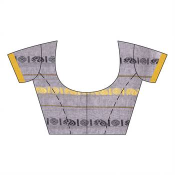 Multicolor hand woven cotton saree with blouse 5