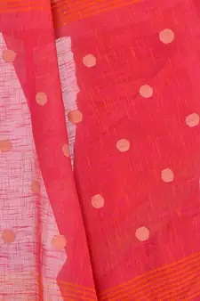 Multicolor hand woven cotton saree with blouse