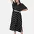 BLACK PRINTED KAFTAN WITH EMBROIDERED BELT
