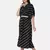 BLACK PRINTED KAFTAN WITH EMBROIDERED BELT