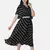 BLACK PRINTED KAFTAN WITH EMBROIDERED BELT