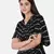 BLACK PRINTED KAFTAN WITH EMBROIDERED BELT