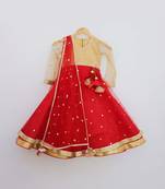 Gold and Red Sequence Anarkali