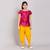 Pink rayon printed girls stitched    kurta &   patiala