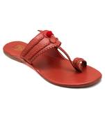 Peach Womens Flat By Trends & Trades