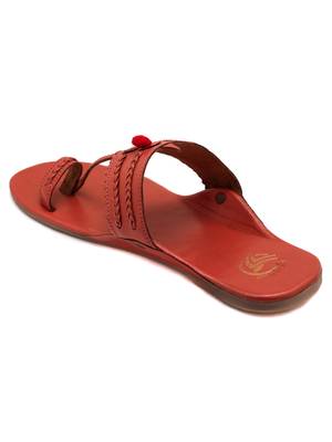 Peach Womens Flat By Trends & Trades 3