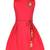 girls Pink cotton plain stitched   dress