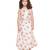 girls Orange Net printed stitched   dress