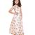 girls Orange Net printed stitched   dress