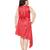 girls Red cotton printed stitched   dress