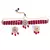 Red Gold Plated Beaded Studded Necklace Set With Earrings