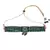 Green Gold Plated Beaded Studded Necklace Set With Earrings