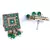 Green Gold Plated Beaded Studded Necklace Set With Earrings