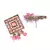 Pink Gold Plated Beaded Studded Necklace Set With Earrings