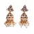 Gold Plated Kundan  Studded Necklace Set With Earrings