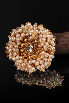 Gold Plated Pearl Studded Rings