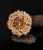 Gold Plated Pearl Studded Rings