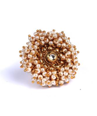 Gold Plated Pearl Studded Rings 3