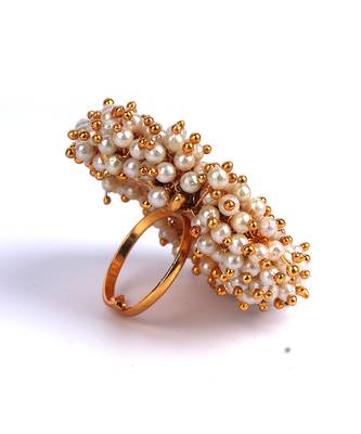 Gold Plated Pearl Rings 3