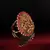 Red Gold Plated Stone Studded Rings