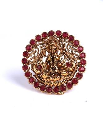 Red Gold Plated Stone Studded Rings 2
