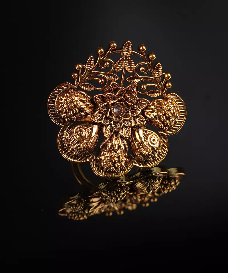 Gold Plated Studded Rings