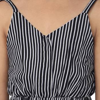 Black printed cotton girls-top-bottom 3