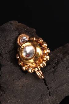 White Gold Plated Stone Nose Rings