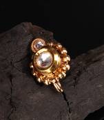 White Gold Plated Stone Nose Rings