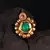 Green Gold Plated Stone Nose Rings