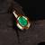Green Gold Plated Stone Nose Rings