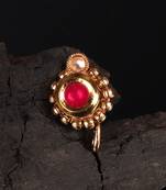 Red Gold Plated Stone Nose Rings