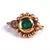 Green Gold Plated Stone Nose Rings