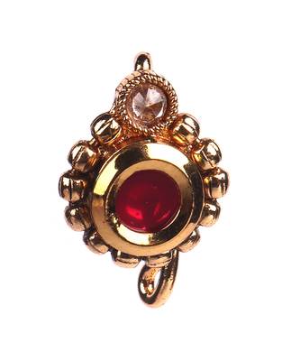 Red Gold Plated Stone Nose Rings 2