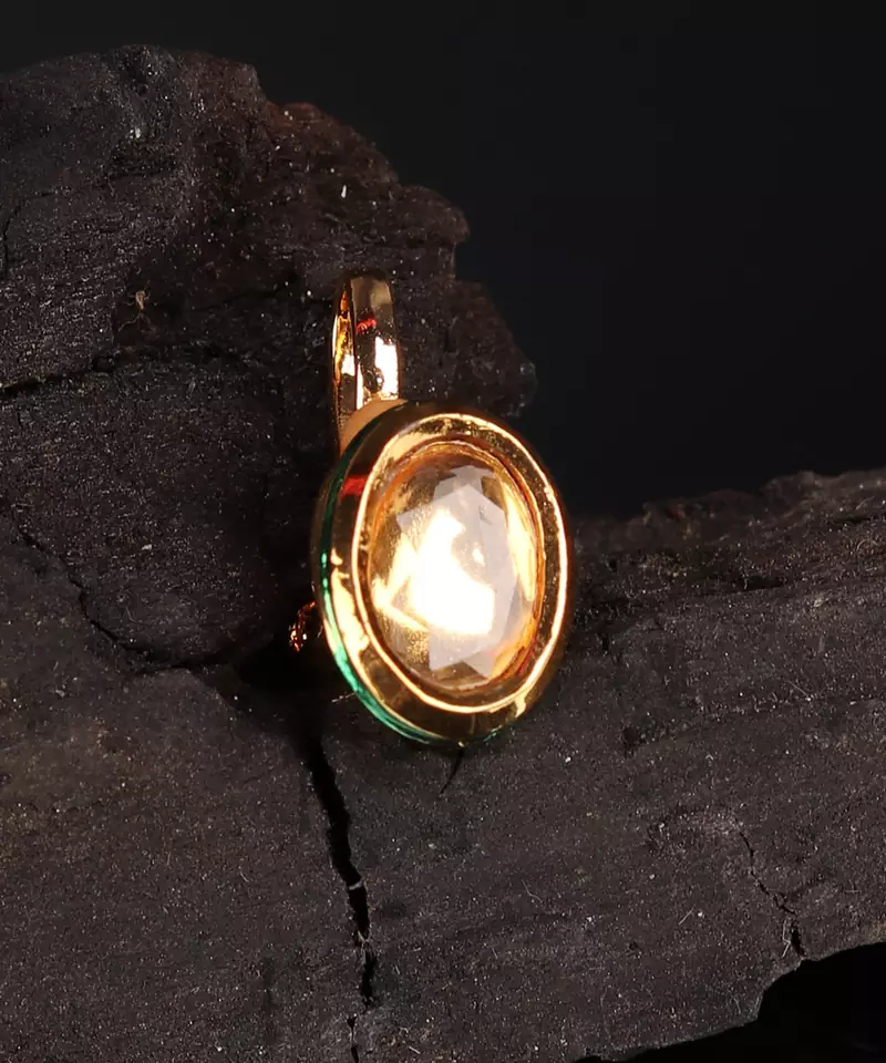 Gold Plated Stone Studded Nose Rings