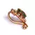 Red Gold Plated Stone Nose Rings