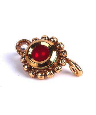 Red Gold Plated Stone Nose Rings 4