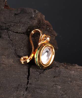 White Gold Plated Stone Nose Rings 1