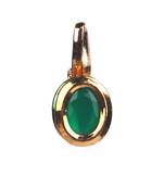 Green Gold Plated Stone Nose Rings