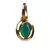 Green Gold Plated Stone Nose Rings