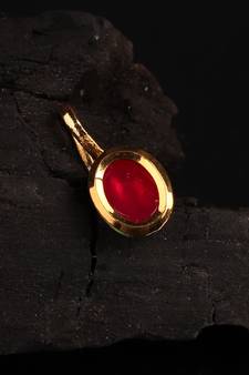 Red Gold Plated Stone Nose Rings