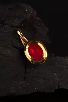 Red Gold Plated Stone Nose Rings