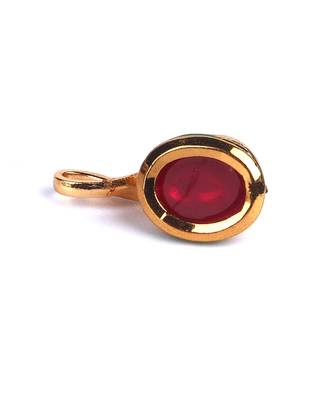 Red Gold Plated Stone Nose Rings 4