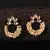 Black Gold Plated Kundan Earrings