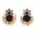 Black Gold Plated Kundan Earrings