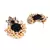 Black Gold Plated Kundan Earrings